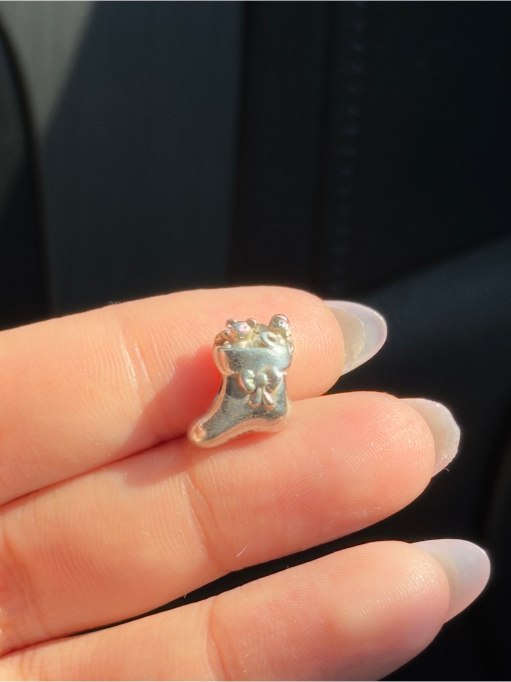 PANDORA Retired Christmas Stocking Charm